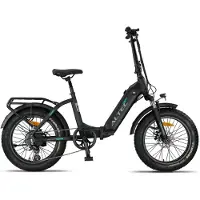 Altec Primera - Fatbike Vouwfiets - Mat Zwart - 20 inch - Accu 480Wh (48V, 10Ah) - 250W (60Nm) Achterwielmotor - Shimano 8 Versnellingen
