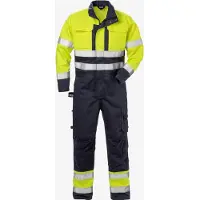 Fristads Flame high vis overall klasse 3 8084 FLAM Hi-Vis geel/marineblauw maat 3XL heren