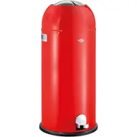 Wesco Kickmaster Maxi Prullenbak | Pedaalemmer | 40 Liter | Metaal - Rood | Vuilnisbak - Made in Germany