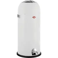 Wesco Kickmaster Maxi Prullenbak | Pedaalemmer | 40 Liter | Metaal - Mat wit | Vuilnisbak - Made in Germany