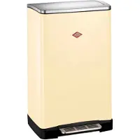 Wesco Big Double Boy Afvalscheider | 36 Liter | Duo Pedaalemmer (2x18 Liter) | Metaal - Amandel | Prullenbak