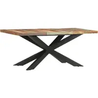 The Living Store De Living Store eettafel, 180 x 90 x 76 cm, gemaakt van gerecycled massief hout