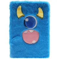 Koopman Pluche notitieboek monster multicolor voor kinderen en creatief schrijven.