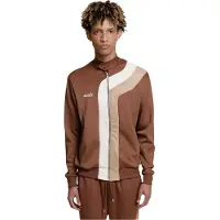 DEF Sweatvest beige / bruin / wit