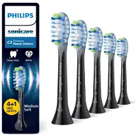 Philips Sonicare 6x Opzetborstels C3 Premium Plaque Defence Zwart HX9045/88 5 stuks