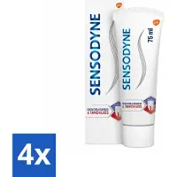 Sensodyne 4 x - Tandpasta - Gevoeligheid & Tandvlees - Tandvleesverzorging - 75 ml - Tandgevoeligheid - Tandvleesproblemen - Tandpasta - Gevoelige Tanden - Tandplak