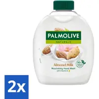 Palmolive 2 x - Amandelmelk - Handzeep Navulling - Zacht & Hydraterend - 300 ml - Handzeep - Navulling - Melk - Amandel - Verzorgend