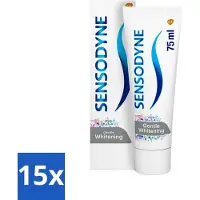Sensodyne 15 x - Tandpasta - Gentle Whitening - Milde Reiniging - 75 ml - Gevoelige Tanden - Wittere Tanden - Milde Whitening - Tandpasta - Tandglazuur