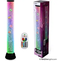 Partyfunlights - XXL Vislamp met bubbels 80cm - kleur veranderend - werkt op een USB adapter- incl. USB kabel