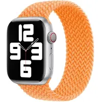 Apple Gevlochten solobandje voor de Watch | 38/40/41/42 mm - Maat 4 - Bright Orange