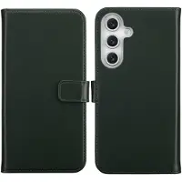 Selencia Echt Leren Bookcase voor de Samsung Galaxy S25 FE - Groen