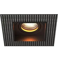LEDVION – Trimless LED Inbouwspot Vierkant 130x130mm – Zwart – Dimbaar – Kantelbaar – GU10 – 2700K – 3W – IP20