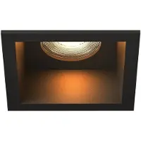 LEDVION – LED Inbouwspot Vierkant 85x85mm – Zwart – Dimbaar – GU10 – 2700K – 3W – IP20