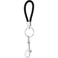 Frank 1967 7FK-240602 Steel and black leather keychain