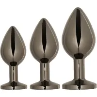 Playboy - anale plug set - 3-delig - zilver