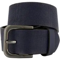 Lindenmann riem navy effen leer