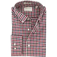 Gant Casual hemd lange mouw Rood Reg Twill Gingham Shirt 3250233/604