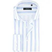 Desoto luxury line wit licht blauw gestreept slanke fit