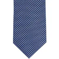 Profuomo stropdas blauw met motief puur zijde