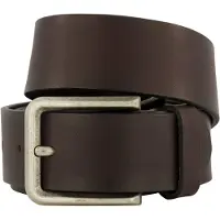 Lindenmann riem donkerbruin uni leder