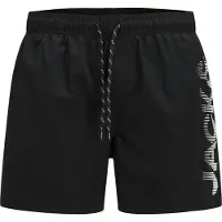 Jack & Jones Plus Zwemshorts 'JPSTMaui' zwart / wit