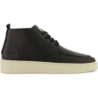 Rehab hoge sneakers zwart effen leer