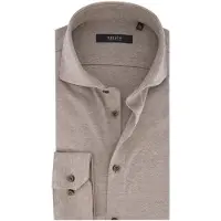 Desoto Luxury Tailored Fit Jersey overhemd Zandgrijs, Effen