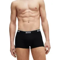 BOSS Boxershorts 'Power' donkergrijs / grijs gemêleerd / zwart / wit