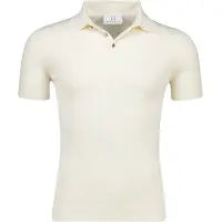 Born with Appetite wolf knitted polo creme katoen