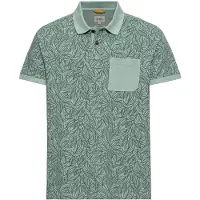 Camel active polo wijde fit groen geprint