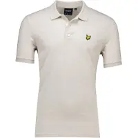 Lyle & Scott Slub polo creme katoen jersey