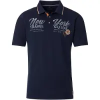 Casa Moda's polo donkerblauw opdruk korte mouw