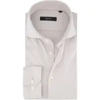 Desoto Luxury Tailored Fit Jersey overhemd beige, Effen