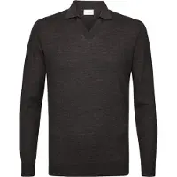 Profuomo polo lange mouw bruin