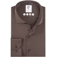 R2 Amsterdam Modern Fit Overhemd ML6 (vanaf 68 CM) bruin