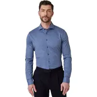 Desoto Luxury Hai overhemd slim fit blauw gemêleerd