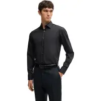BOSS BLACK Overhemd 'H-Hank' zwart