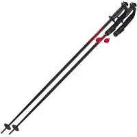 Komperdell Alpine skistok met heupfles, skistok, zwart/rood