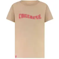 Cars Little T-shirt lichtbruin Meisjes Stretchkatoen Ronde hals Tekst - maat 116