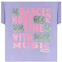 Cars Little T-shirt lila Paars Meisjes Stretchkatoen Ronde hals Printopdruk - maat 92