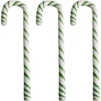 Kosta Boda Polka wandelstok 17 cm 3-pack Wit-groen
