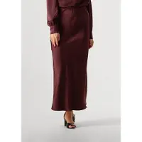 Neo Noir Dames Rokken Vicky Heavy Sateen Skirt - Bordeaux - Maat 36