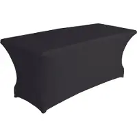 Perel Hoes voor tafel, zwart, rechthoekig, 180 cm x 75 cm x 74 cm