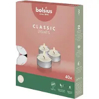 Bolsius Theelichten Wit 6 Branduren 40 Stuks