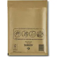 Mail lite luchtkussenenveloppen, goud, D/1, 180 x 260 mm, doos van 200 stuks