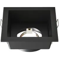 LEDVION – LED Inbouwspot Vierkant 85x85mm – Zwart – Dimbaar – GU10 – IP20