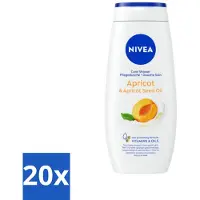 Nivea 20 x - Douchegel - Soft Apricot - Huidbeschermend - 250 ml - Douchegel - Huidbeschermend - Abrikozenpitolie - Druivenpitolie - Vitamine C