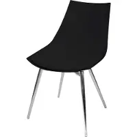 Kayoom - Eetkamer stoel - Stoel Dakota 110 - Set van 4 - Zwart/Chrome