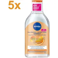 Nivea Micellair Water Energy – Gezichtsreiniger – Met Vitamine C – 5x 400 ml | Voordeelverpakking