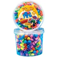 Hama MAXI strijkkralen pastel mix (gemengde zachte kleuren), bak vol met 600 stuks EXTRA GROTE MAXI strijkparels (creatief kralen cadeau voor kleine kinderen, peuters en kleuters)